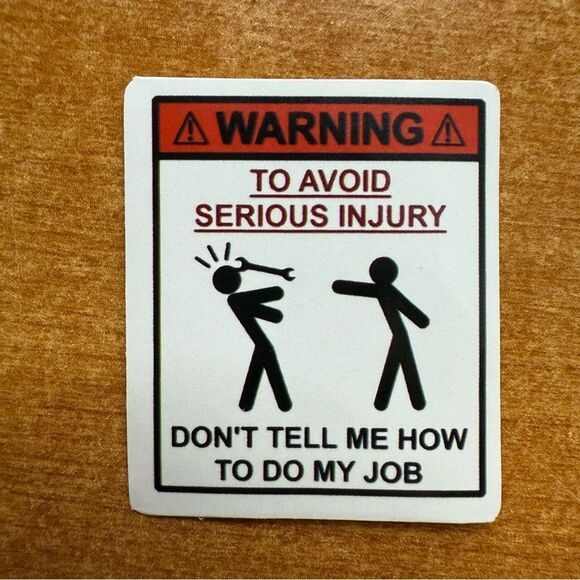 Funny Warning Sticker - Picture 1 of 1